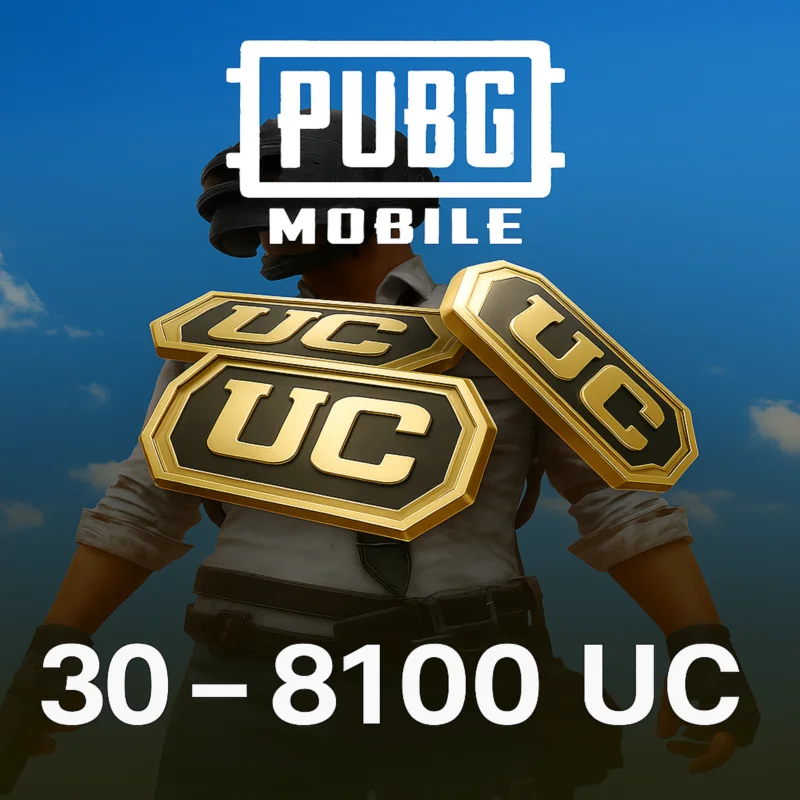 PUBG MOBILE 60–8100 UC PASSES BUNDLES via ID