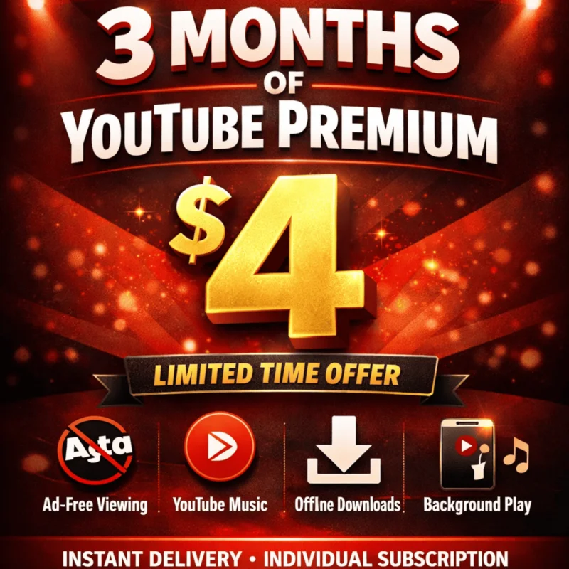 YouTube Premium – 3 Months Individual