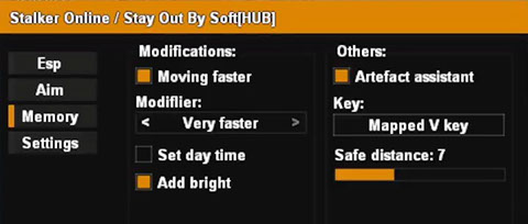 Меню чита для Stalker Online|Stay Out